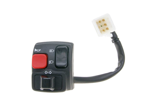 left-hand switch assy indicator, high / low beam, horn for MBK Booster NG, Yamaha BWs NG, Jog R, Slider OEM STANDARD MOTOVEIKALS 21