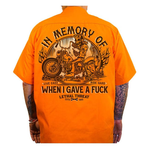 Lethal Threat In Memory work shirt orange LETHAL THREAT MOTOVEIKALS 21