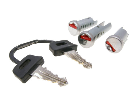 lock set / 3 lock barrel set for Vespa HP4, PK Automatik CIF MOTOVEIKALS 21