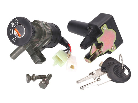 lock set for Stunt, Slider (00-03), BWs 50 (97-02) VPARTS MOTOVEIKALS 21