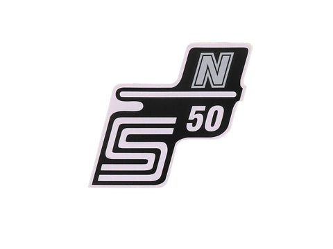 logo foil / sticker S50 N silver for Simson S50 OEM STANDARD MOTOVEIKALS 21