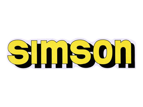 logo foil / sticker tank yellow, black for Simson S51 OEM STANDARD MOTOVEIKALS 21