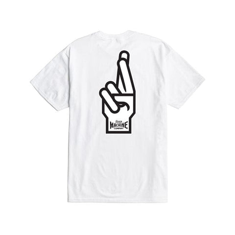 Loser Machine Good luck fingers t-shirt white LOSER MACHINE COMPANY MOTOVEIKALS 21