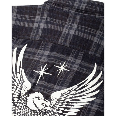 Loser Machine Step up flannel shirt black LOSER MACHINE COMPANY MOTOVEIKALS 21