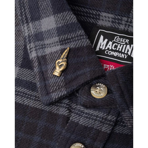 Loser Machine Step up flannel shirt black LOSER MACHINE COMPANY MOTOVEIKALS 21