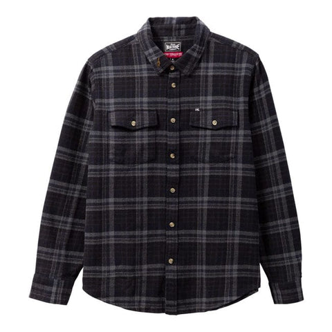 Loser Machine Step up flannel shirt black LOSER MACHINE COMPANY MOTOVEIKALS 21