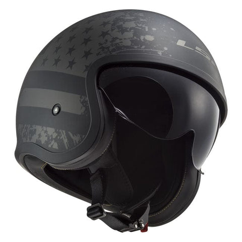 LS2 Spitfire II black Flag helmet matt black LS2 MOTOVEIKALS 21