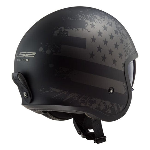 LS2 Spitfire II black Flag helmet matt black LS2 MOTOVEIKALS 21