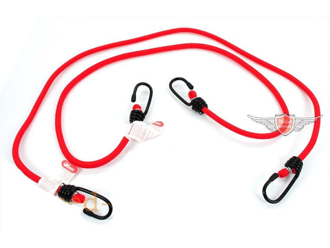 Luggage carrier rubber universal 2 pieces length approx. 1000mm red for Zündapp, Kreidler, Hercules, Puch, Simson, KTM, NSU, DKW, Miele, Gritzner, Göricke DIVERSE / IMPORT MOTOVEIKALS 21
