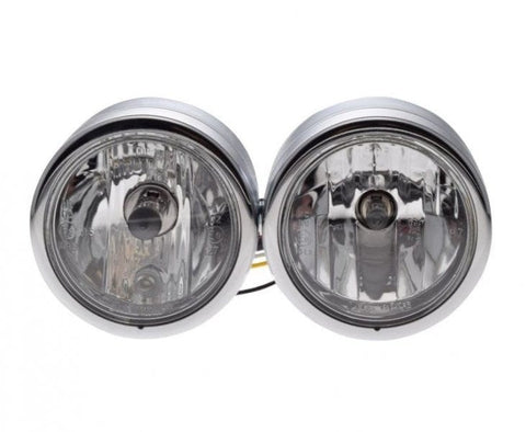 Lukturi priekšējie H7+H1 110mm Chrom REPLICA MOTOVEIKALS 21