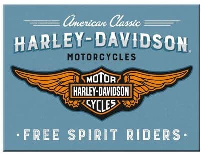 Magnēts HARLEY-DAVIDSON LOGO BLUE NOSTALGIC ART MOTOVEIKALS 21