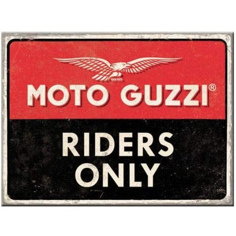 Magnēts MOTO GUZZI RIDERS ONLY 8x6 cm NOSTALGIC ART MOTOVEIKALS 21