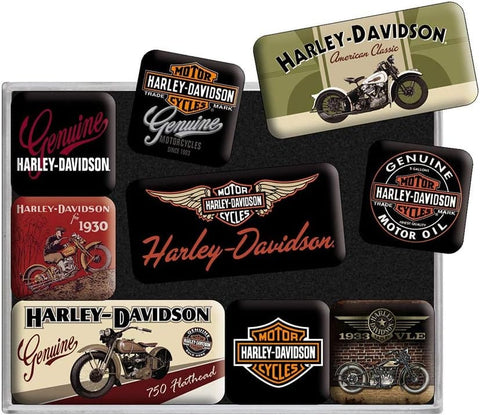 Magnētu komplekts HARLEY DAVIDSON BIKES 9 gab. NOSTALGIC ART MOTOVEIKALS 21