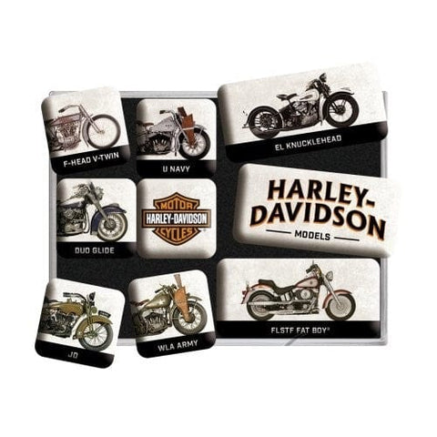 Magnētu komplekts Harley Davidson MODEL CHART SET NOSTALGIC ART MOTOVEIKALS 21
