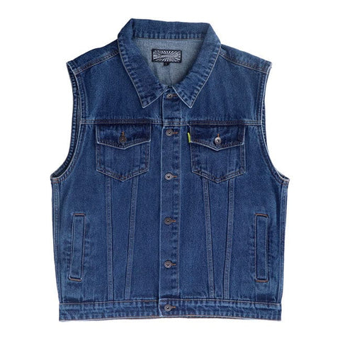 MCS denim vest dark blue MCS MOTOVEIKALS 21