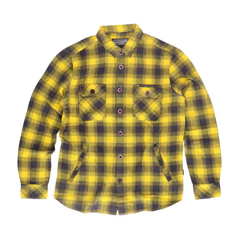 MCS Worker flanel shirt yellow/grey MCS MOTOVEIKALS 21
