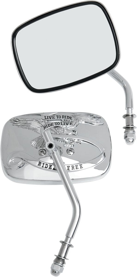 Mirror Ltr Chr Pair DRAG SPECIALTIES DRAG SPECIALTIES MOTOVEIKALS 21