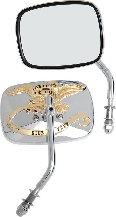Mirror Ltr Gold Pair DRAG SPECIALTIES DRAG SPECIALTIES MOTOVEIKALS 21