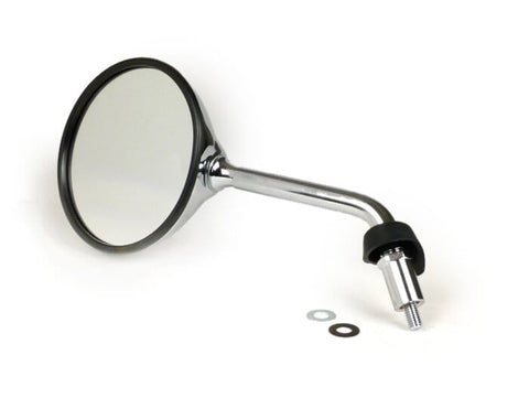Mirror -MOTO NOSTRA Shorty, chrome, M8x1.25 right-hand thread, lhs, rhs- Piaggio LX50 (ZAPC381, ZAPC383, ZAPC387), LX125 (ZAPM441, ZAPM443, ZAPM681), LX150 (ZAPM444), S50 (ZAPC386), Piaggio Liberty 50 (ZAPC42, ZAPC49) Liberty 125 (RP8M, ZAPM38, ZAPM67), L MOTO NOSTRA MOTOVEIKALS 21