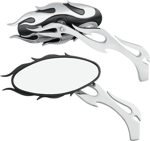 Mirror Ovl Flm Blk/Chr DRAG SPECIALTIES DRAG SPECIALTIES MOTOVEIKALS 21