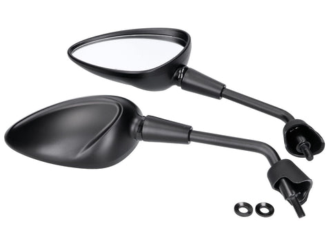 mirror set M8 thread, matt black for Vespa GTS HPE, Sprint, Primavera 101 OCTANE MOTOVEIKALS 21