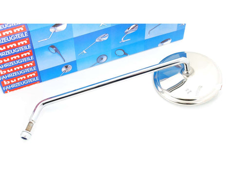 Mirror stainless steel bumm 1 piece mirror glass diameter 110mm for Kreidler Florett RS, RMC, Hercules, Puch, Zündapp Moped Mokick BUMM MOTOVEIKALS 21