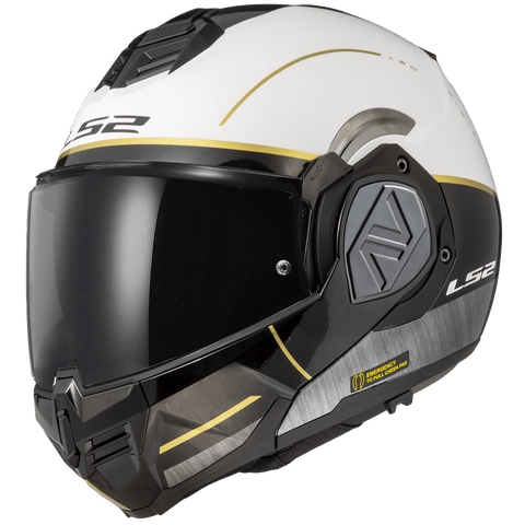 Modulārā ķivere LS2 ADVANT KPA IRON 180 matt white black jeans L LS2 MOTOVEIKALS 21