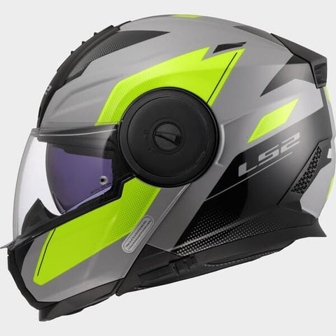 Modulārā ķivere LS2 FF902 SCOPE II grey h-v yellow 06 LS2 MOTOVEIKALS 21