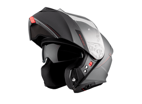 Modulārā ķivere MT Helmets GENESIS A12 gloss grey S MT HELMETS MOTOVEIKALS 21