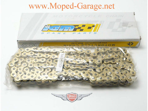 Mokick chain 130 links gold 1/2 x 3/16 7.75 for Zündapp, Kreidler, Hercules Mokick, Moped DIVERSE / IMPORT MOTOVEIKALS 21