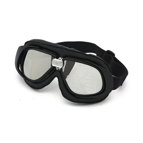 Moto brilles BANDIT black ar spoguļlēcām (silver) BANDIT MOTOVEIKALS 21