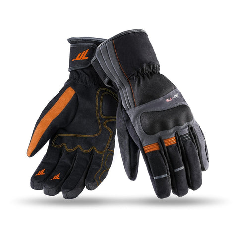 Moto cimdi 70Degrees T5 touring vīriešu black/dark grey/orange 2XL 70 DEGREES MOTOVEIKALS 21