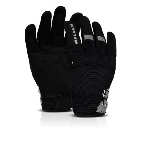 Moto cimdi MALOSSI M-GLOVES black / grey MALOSSI MOTOVEIKALS 21