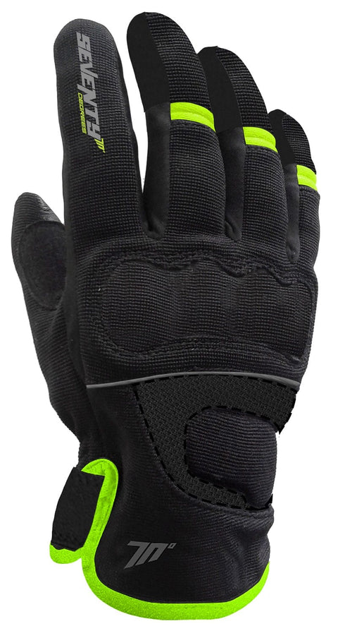 Moto cimdi vīriešu 70Deegrees C43 black / yellow L 70 DEGREES MOTOVEIKALS 21