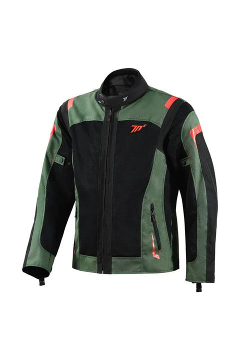 Moto jaka 70Degrees SAHARA MILITARY GREEN RED 70 DEGREES MOTOVEIKALS 21