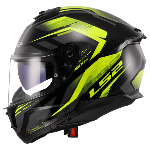 Moto ķivere LS2 FF808 STREAM II FURY gloss black H-V yellow LS2 MOTOVEIKALS 21