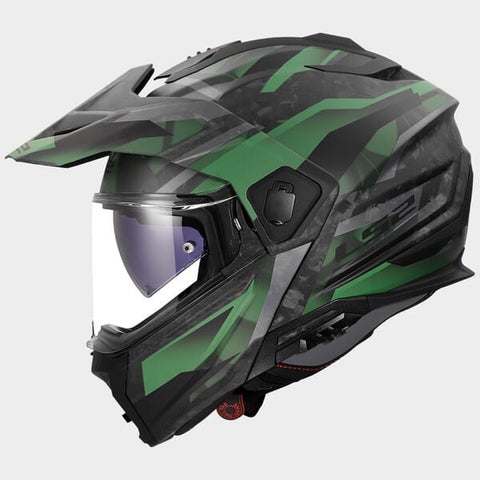 Moto ķivere LS2 RANGER FF909 CARBON STRIKE matt green LS2 MOTOVEIKALS 21