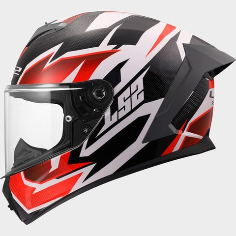 Moto ķivere LS2 Rapid III FF820 XTREM gloss white black red LS2 MOTOVEIKALS 21