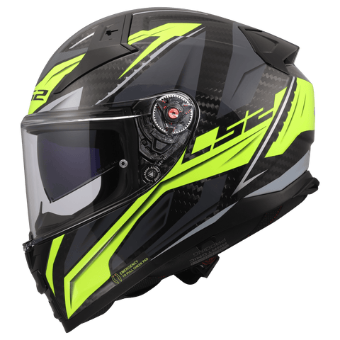 Moto ķivere LS2 Vector II CARBON FF811 SAVAGE gloss H-V yellow LS2 MOTOVEIKALS 21