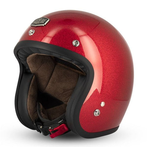 Moto ķivere Open Face Gasoline Jet Cafe Racer S250 glitter red S GASOLINE MOTOVEIKALS 21
