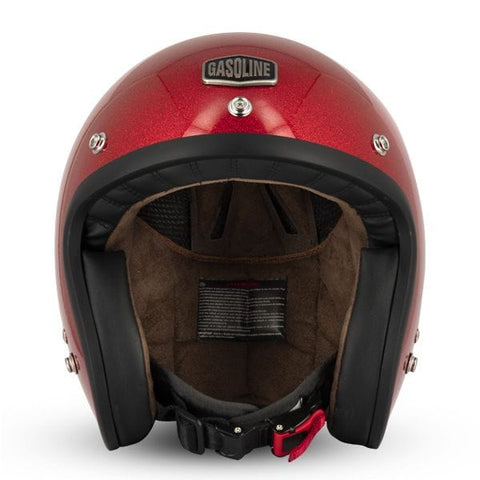Moto ķivere Open Face Gasoline Jet Cafe Racer S250 glitter red S GASOLINE MOTOVEIKALS 21