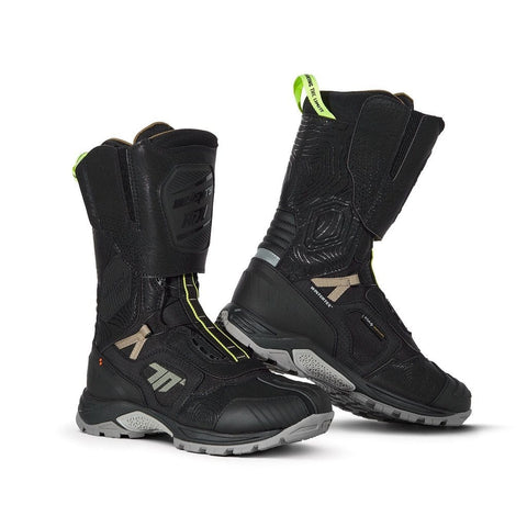 Moto zābaki 70Degrees BA6 STELVIO HIGHT ADVENTURE black / sand / fluor yellow 40 70 DEGREES MOTOVEIKALS 21