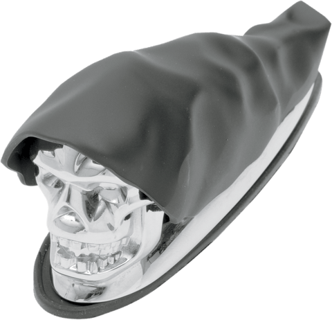 Motociklu priekšējā spārna ornaments ar apgaismojumu Shrouded Skull DRAG SPECIALTIES MOTOVEIKALS 21
