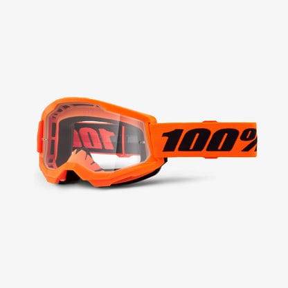 Motokrosa brilles 100% Strata 2 Orange Clear Lens 100% MOTOVEIKALS 21