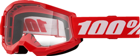 Motokrosa brilles 100% Strata 2 Red / Clear Lens 100% MOTOVEIKALS 21