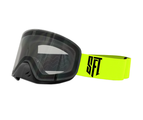 Motokrosa briļļu komplekts SFT Fast Neon Yellow Magic STUNT FREAKS TEAM MOTOVEIKALS 21