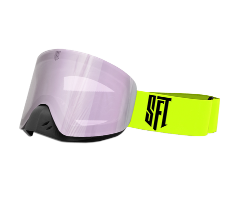 Motokrosa briļļu komplekts SFT Fast Neon Yellow Magic STUNT FREAKS TEAM MOTOVEIKALS 21