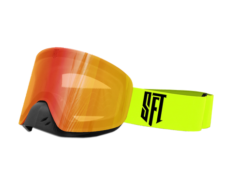Motokrosa briļļu komplekts SFT Fast Neon Yellow Magic STUNT FREAKS TEAM MOTOVEIKALS 21
