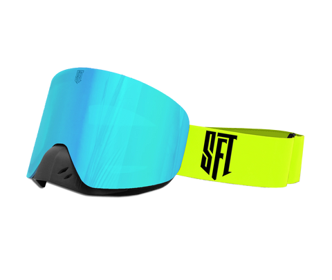 Motokrosa briļļu komplekts SFT Fast Neon Yellow Magic STUNT FREAKS TEAM MOTOVEIKALS 21