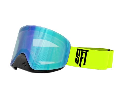 Motokrosa briļļu komplekts SFT Fast Neon Yellow Magic STUNT FREAKS TEAM MOTOVEIKALS 21